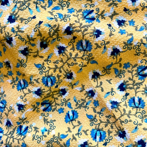 MAX STUDIO 💛YELLOW💛 FLORAL RUFFLE WRAP HIGH LOW MIDI SHORT SLEEVE DRESS🌟NWT🌟 - Picture 8 of 14